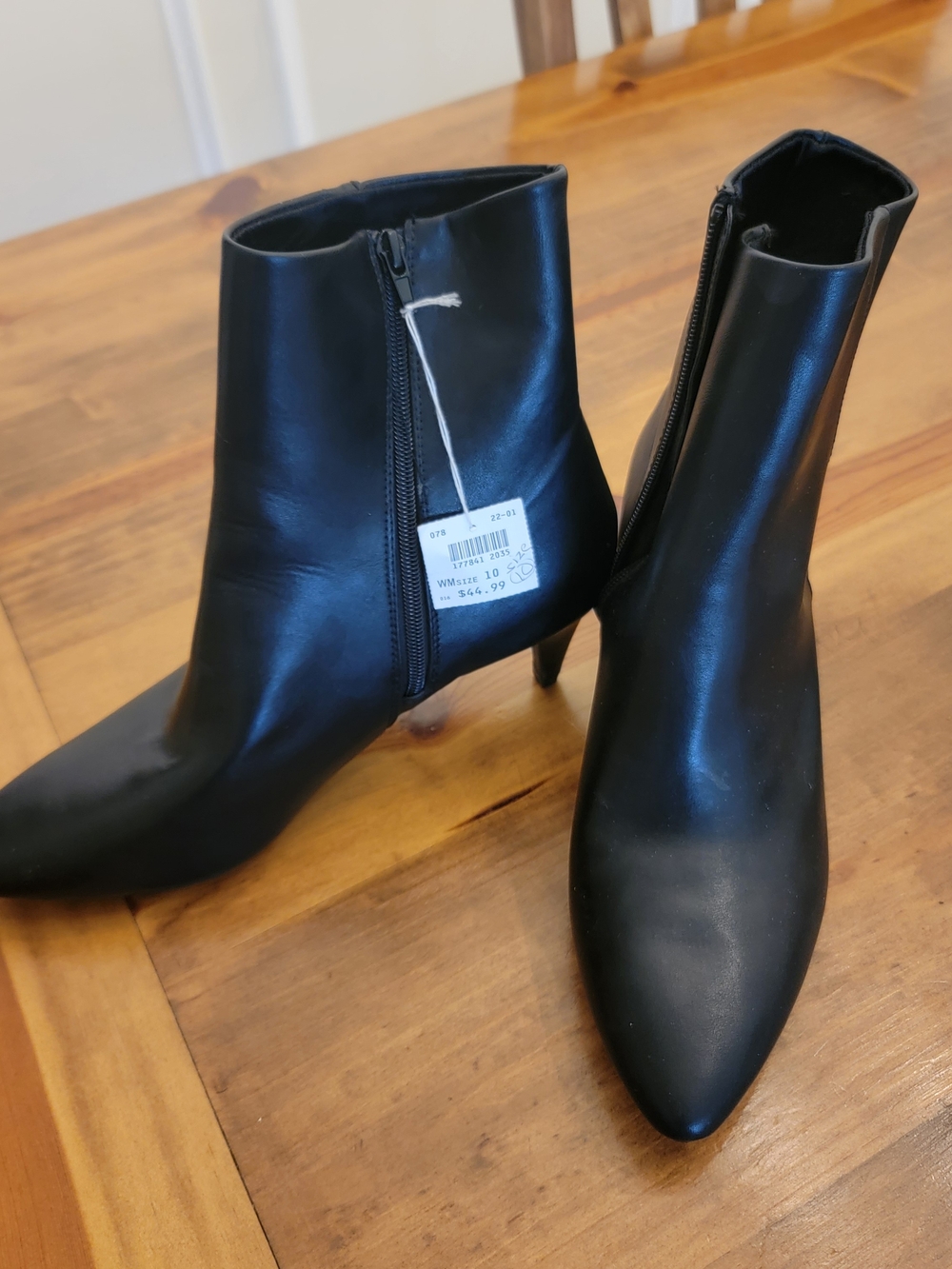 Women's Black Pointed Toe Ankle Boots